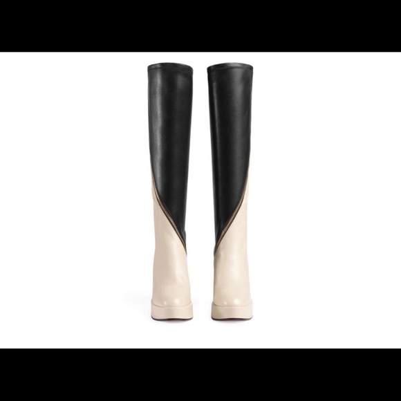 Gucci Agon Leather Platform Knee Boots size 6 - Picture 2 of 6